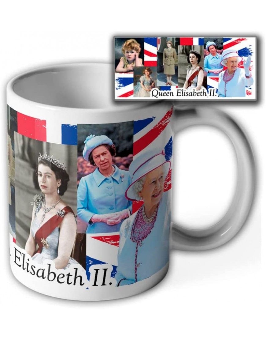 Isabel II Reina de Inglaterra infancia mandato galería taza de café #40478 - BIKKFNKQ