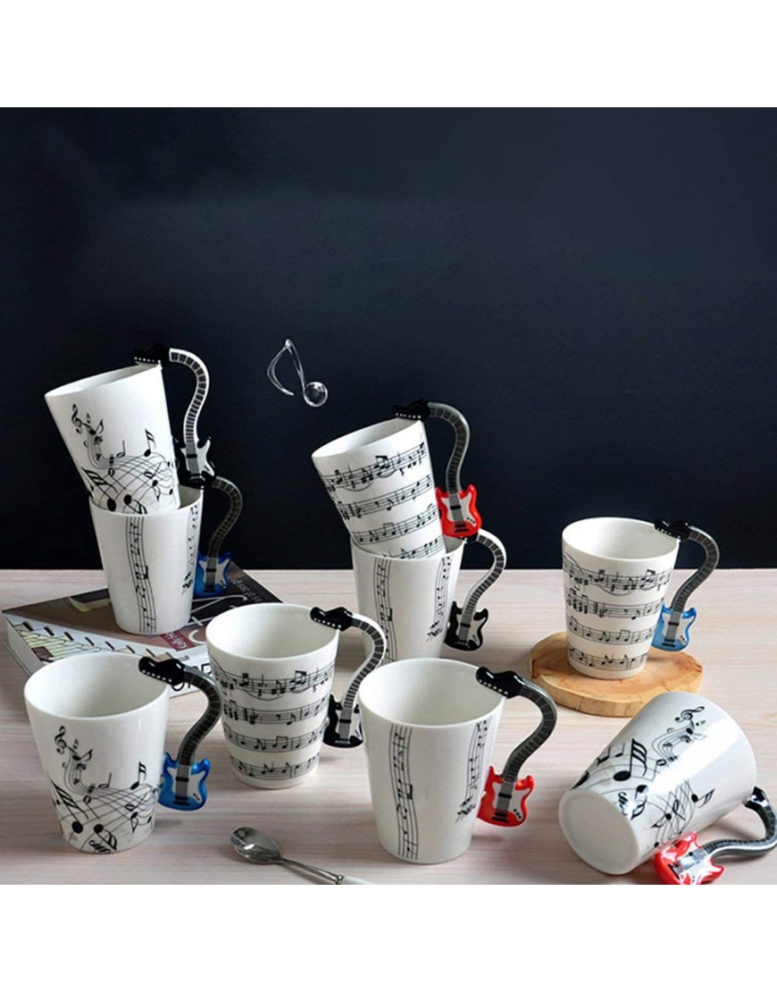 Nihlsfen Taza de cerámica Musical Creativa Taza de música con Personalidad Instrumento Musical Taza Grande Taza de café - BYFQOJVK