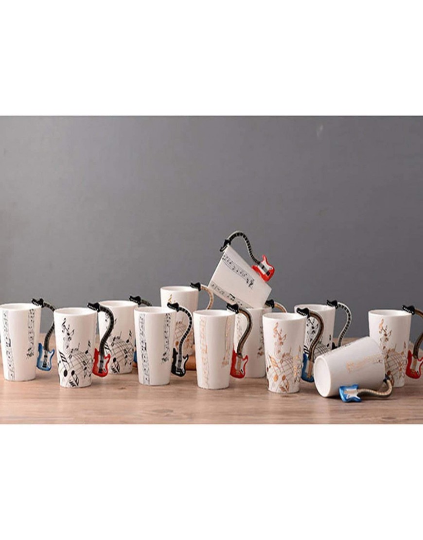 Nihlsfen Tazas de cerámica pintadas a Mano Notas Creativas Tazas Musicales Tazas de música Taza de café Exquisitamente diseñado Durable Precioso - BYDIJJNJ