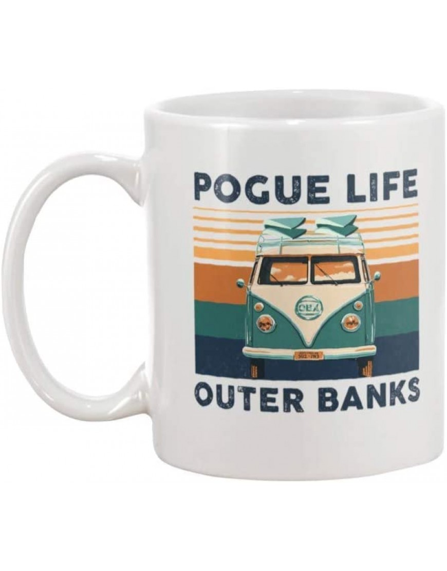 Pogue Life Outer Banks Taza de café de cerámica de 11 onzas bonito regalo motivador e inspirador - BYPDRWN7
