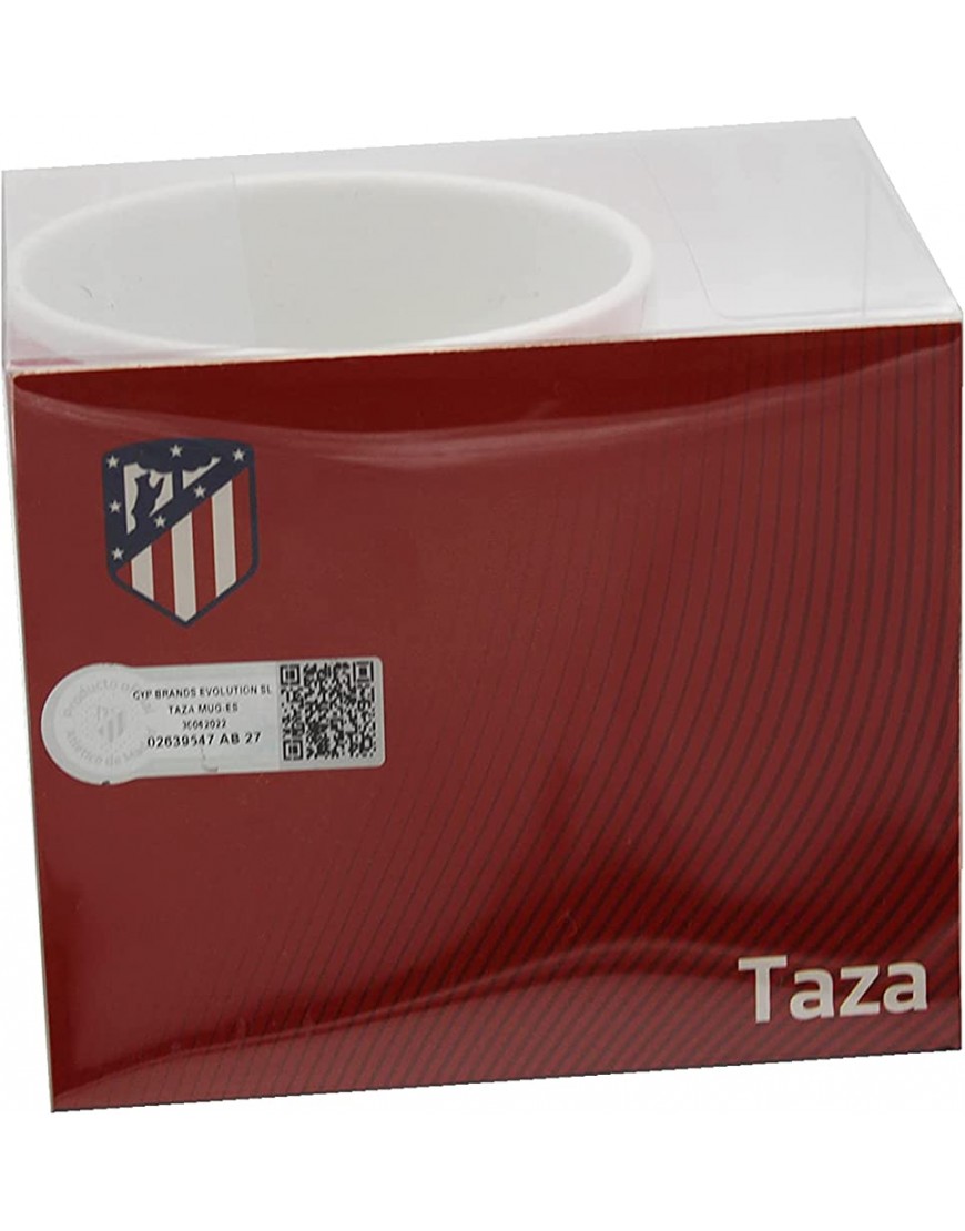 Atlético de Madrid Taza Desayuno de Cerámica en Caja Producto Oficial Capacidad 300 ml Color Rojo CyP Brands - BOUUV31H