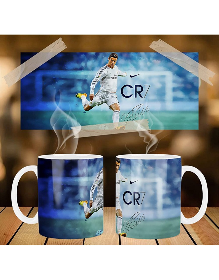Cristiano Taza Blanca Ronaldo Ceramica White Mug Cr7 C - BVEZEWQ2