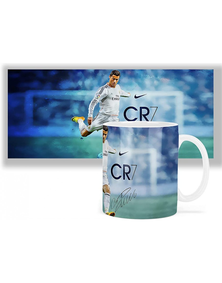 Cristiano Taza Blanca Ronaldo Ceramica White Mug Cr7 C - BVEZEWQ2