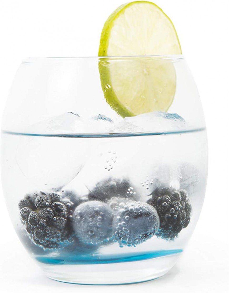 Excelsa Granada Juego de 6 vasos de 400 ml cristal transparente con fondo de color - BEKUB16V