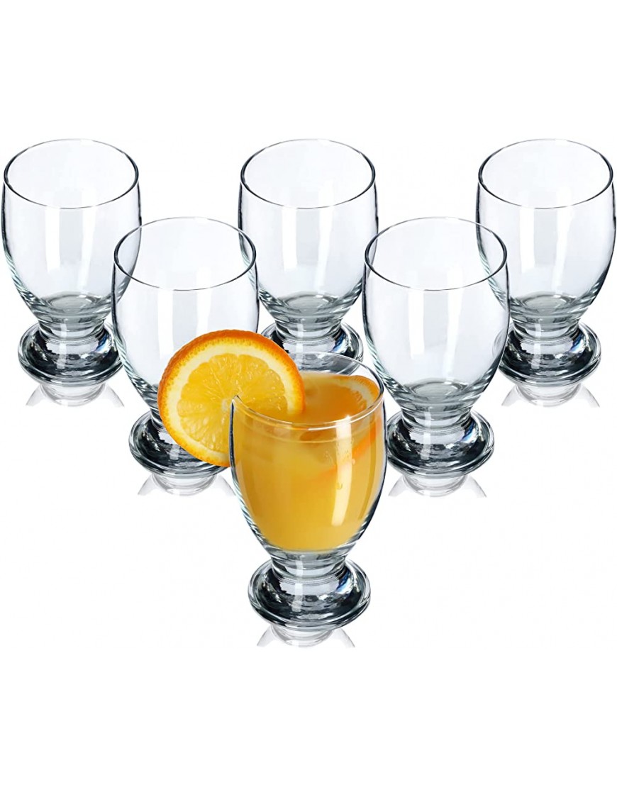 KADAX Juego de 6 vasos de agua vasos decorativos vasos transparentes con mango vasos de zumo con paredes gruesas vasos para agua limonada 250 ml Marie - BZRTTAD2
