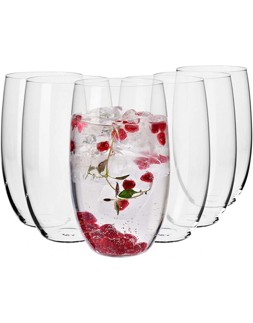 Krosno Vasos de Agua Jugo | Conjunto de 6 Piezas | 510 ML | Blended Collection | Perfectos para Uso en Casa Restaurante y en Fiestas | Apto para Lavavajillas - BBVJQEE3
