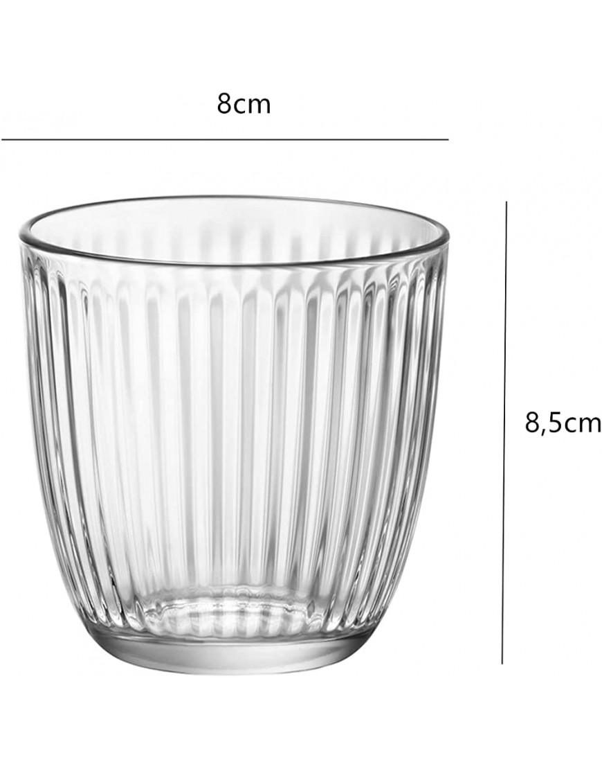 UNISHOP Set de 6 Vasos de Cristal Transparentes o de Colores de 29cl Aptos para Lavavajillas Rosa - BCXCKD4W