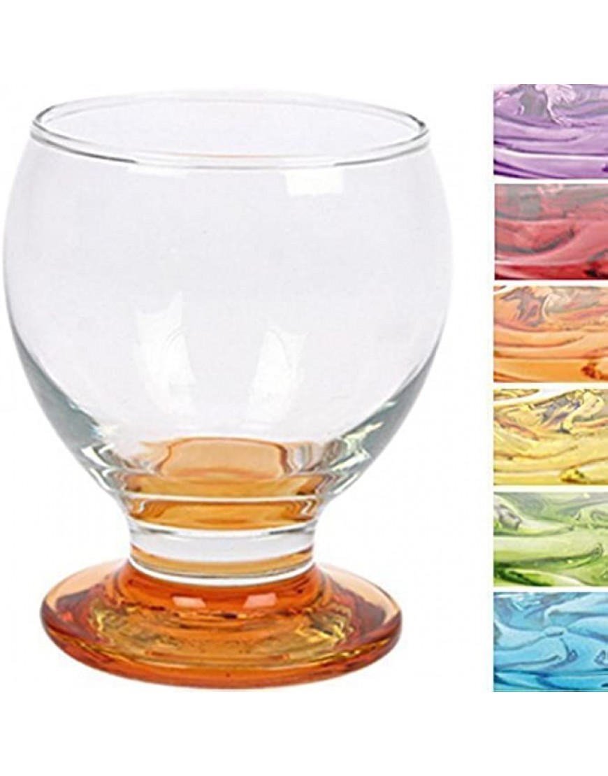 'Vasos Set Nectar Coral – 280 ml 6 unidades con fondo de color vasos Zumo de vasos de licor - BLWRFKNV
