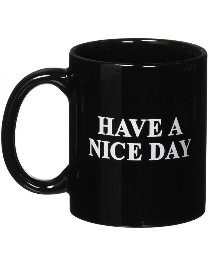 Fuck Funny Design Have A Nice Day Taza de cerámica 350ml Coffee Tea Cup Negro - BKQWL7EK