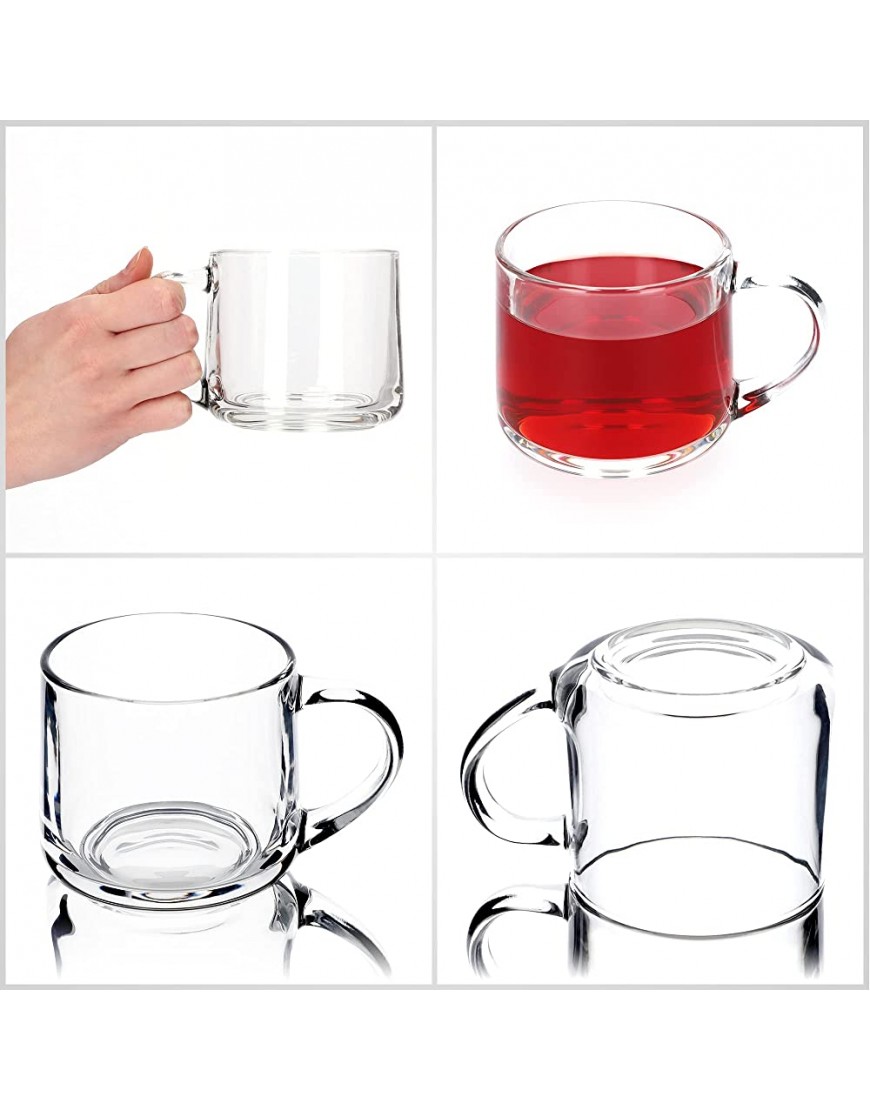 KADAX Juego de 6 vasos de té vasos con asa 350 ml vasos de cristal grueso vasos para té café agua zumo capuchino té helado café vasos de cristal - BSZPVH1K