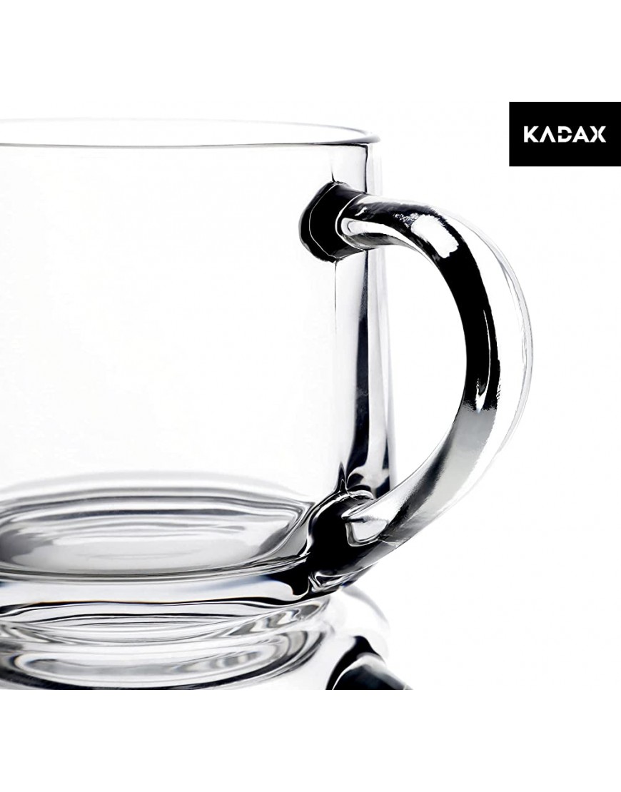 KADAX Juego de 6 vasos de té vasos con asa 350 ml vasos de cristal grueso vasos para té café agua zumo capuchino té helado café vasos de cristal - BSZPVH1K