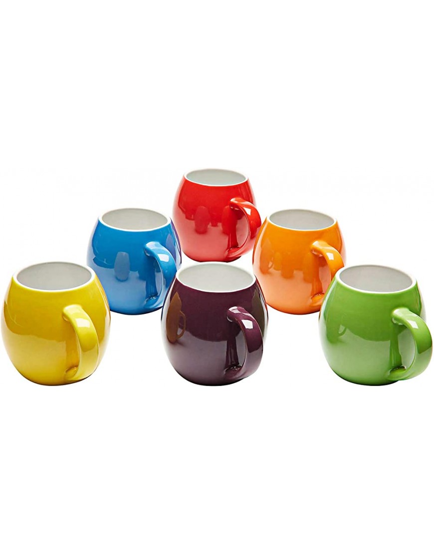 Set tazas cafe ceramica Juego de tazas colores Tazas de cafe originales Tazas desayuno grandes 6 tazas de café 415 ml - BTLNSN92