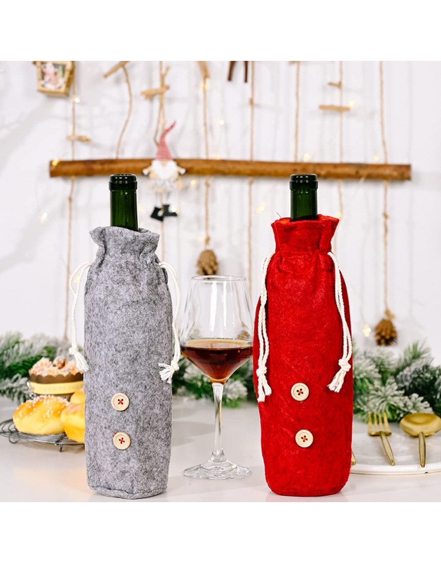 ABOOFAN 2 Unidades de Botellas de Vino de Navidad Adornos de Botellas de Vino de Navidad Cubiertas de Botellas de Vino Suecas de Tomte Adornos Decorativos de Navidad para Botellas de Vino - BGOMSQH8