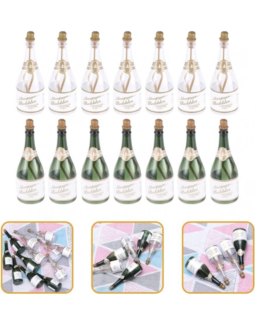 ABOOFAN 24 Piezas Mini Botella de Champán Pequeñas Botellas de Burbujas de Burbujas Mini Centros de Mesa de Botellas de Deseos de Corcho para Favores de Fiesta de Cumpleaños de Boda - BXTCDDQ8