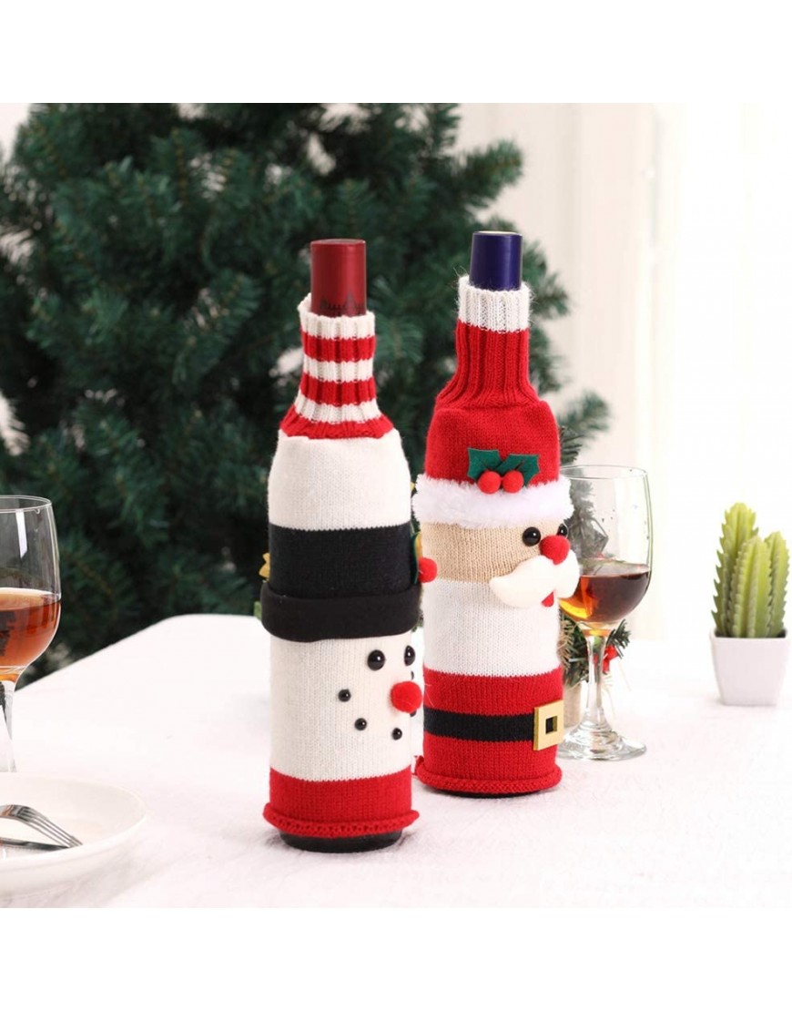 ABOOFAN 3 Piezas de champán para Botella de Vino o hogar decoración de Mesa de Fiesta decoración de Navidad Papá Noel - BLRSXDQ7