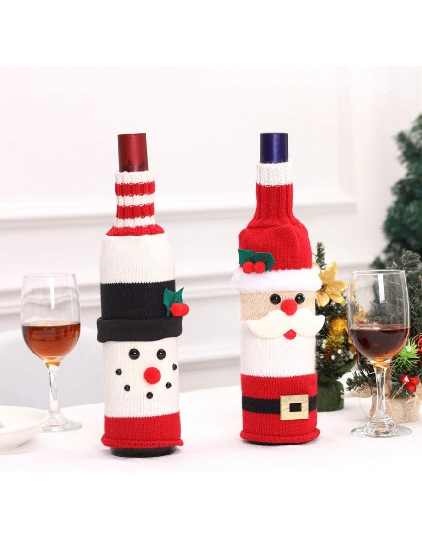 ABOOFAN 3 Piezas de champán para Botella de Vino o hogar decoración de Mesa de Fiesta decoración de Navidad Papá Noel - BLRSXDQ7