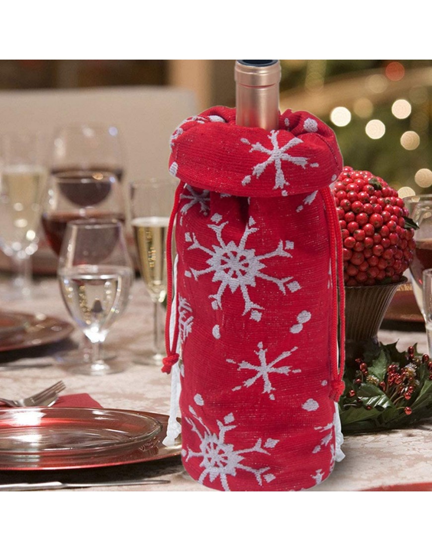 BESPORTBLE 1 Pieza Cubierta de Botella de Vino Tinto de Navidad Bolsa de Botella de Vino Cubierta de Botella de champán navideñas Decoraciones - BWWVU6M1