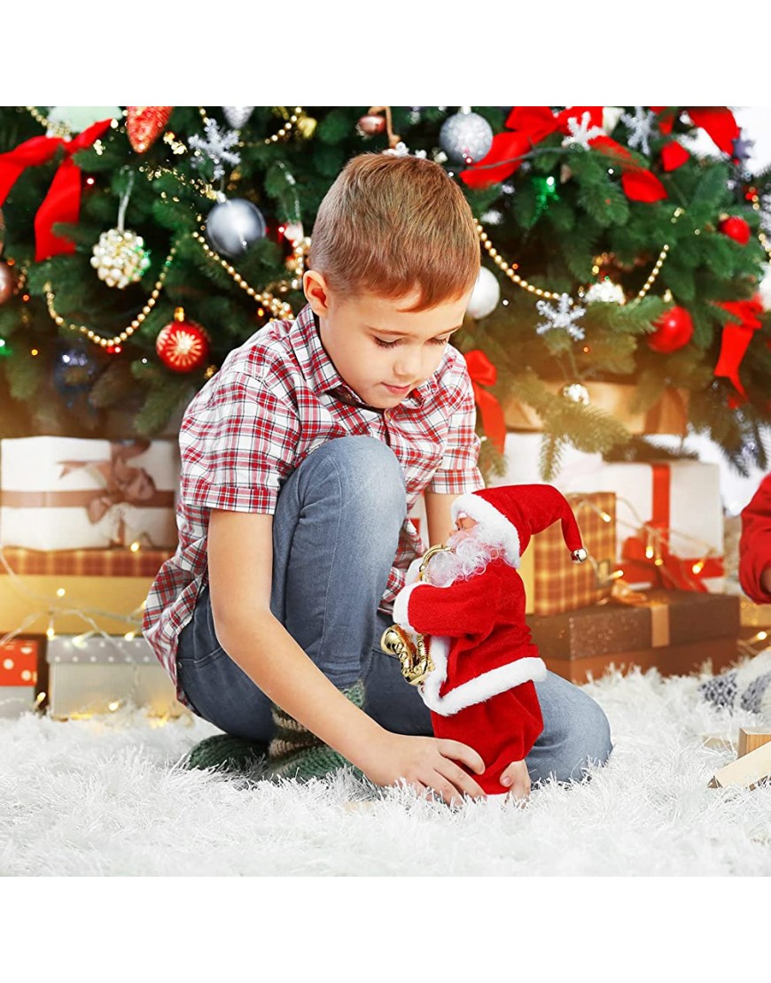 NUOBESTY Figura de Navidad con Movimiento Musical Que Funciona a Batería de Papá Noel Y Que Funciona con Pilas - BOXXCJKM