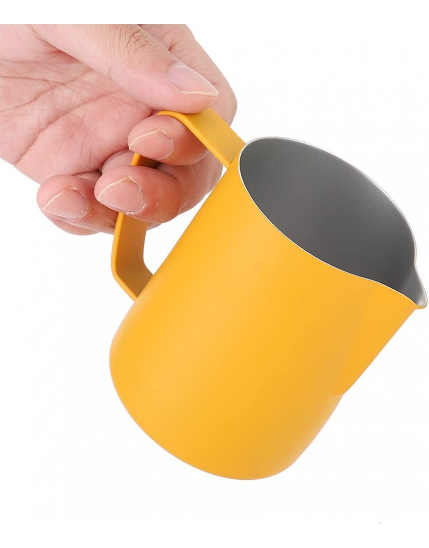 Taza de café con leche jarra de leche anticorrosiva diseño ergonómico fácil de usar para la cafetería.yellow - BIYUK2BD