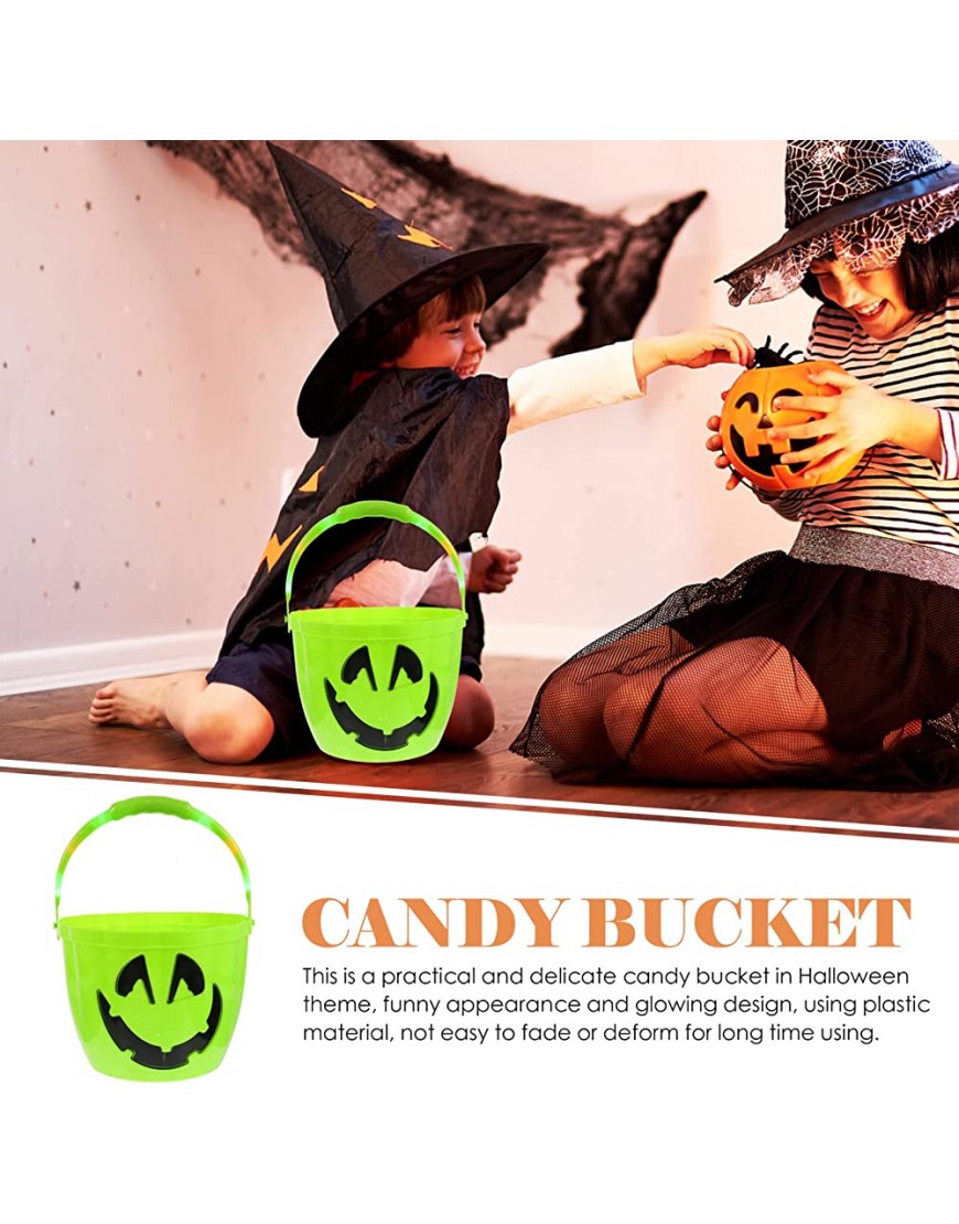 Toyvian Cubo de Caramelo con Temas de Halloween Cubo de Dulces portátiles Divertidos de la Fiesta de Halloween Cubo de Dulces - BIXFJ2WV