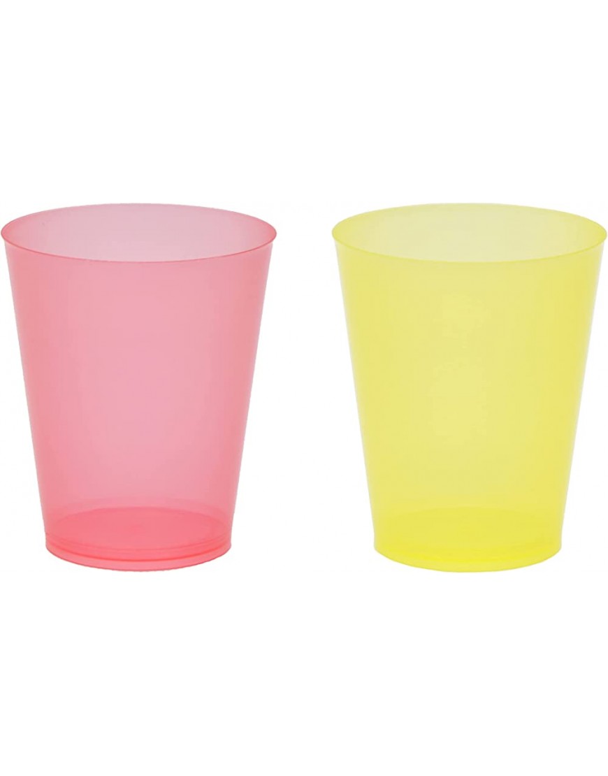 8around-25 Vasos Plástico Irrompibles Flexible Reutilizable,500ml Rojos y Amarillos Translucidos Coctel Mojito Cubata Sidra Camping Playa Barcos - BGARN187