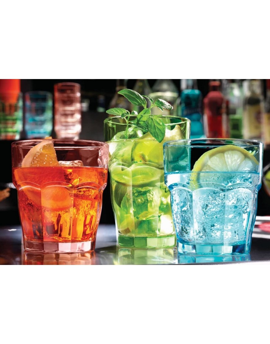 Bormioli Rocco Rock Bar Lounge Ice vidrio del whisky 270ml azul endurecido 6 vidrio - BYCGDA42