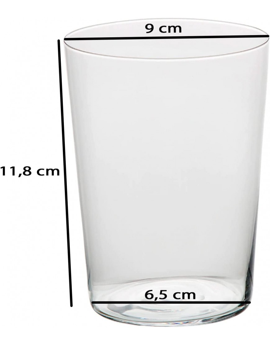 Tradineur Set de 12 vasos de sidra cristal extrafino aptos para lavavajillas cerveza agua bebidas refrescos 12 x 9 cm 50 cl - BDQYF2QV