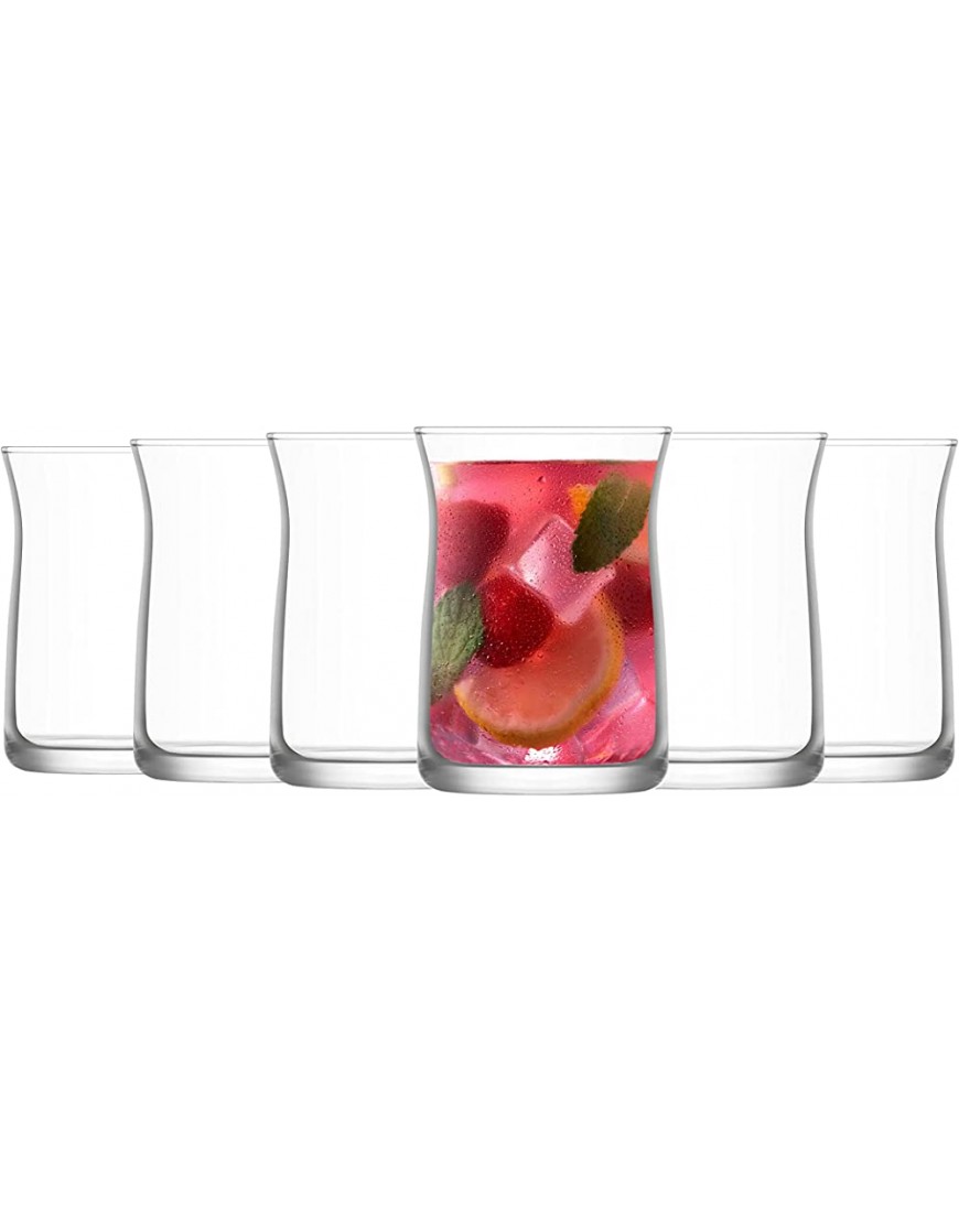 UNISHOP Set de 6 Vasos de Agua de 27.5cl Vasos de Cristal Transparentes Aptos para Lavavajillas - BJRHBBQN