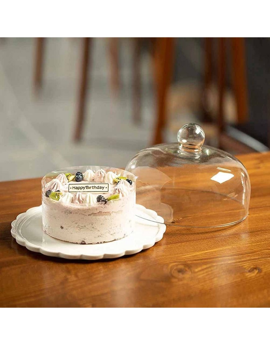 FMOPQ 1 Set Transparent Cake Glass Cover Tray Kit Cake Display Glass Lid Tray Cake Glass Inventory Pastry Bread Cover Dust Proof Color : A B - BWXRU435