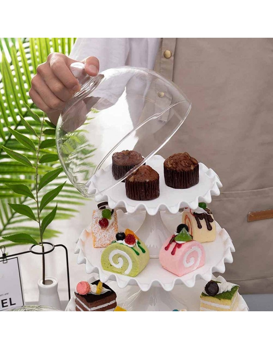FMOPQ 1 Set Transparent Cake Glass Cover Tray Kit Cake Display Glass Lid Tray Cake Glass Inventory Pastry Bread Cover Dust Proof Color : A A - BMSJQDA6
