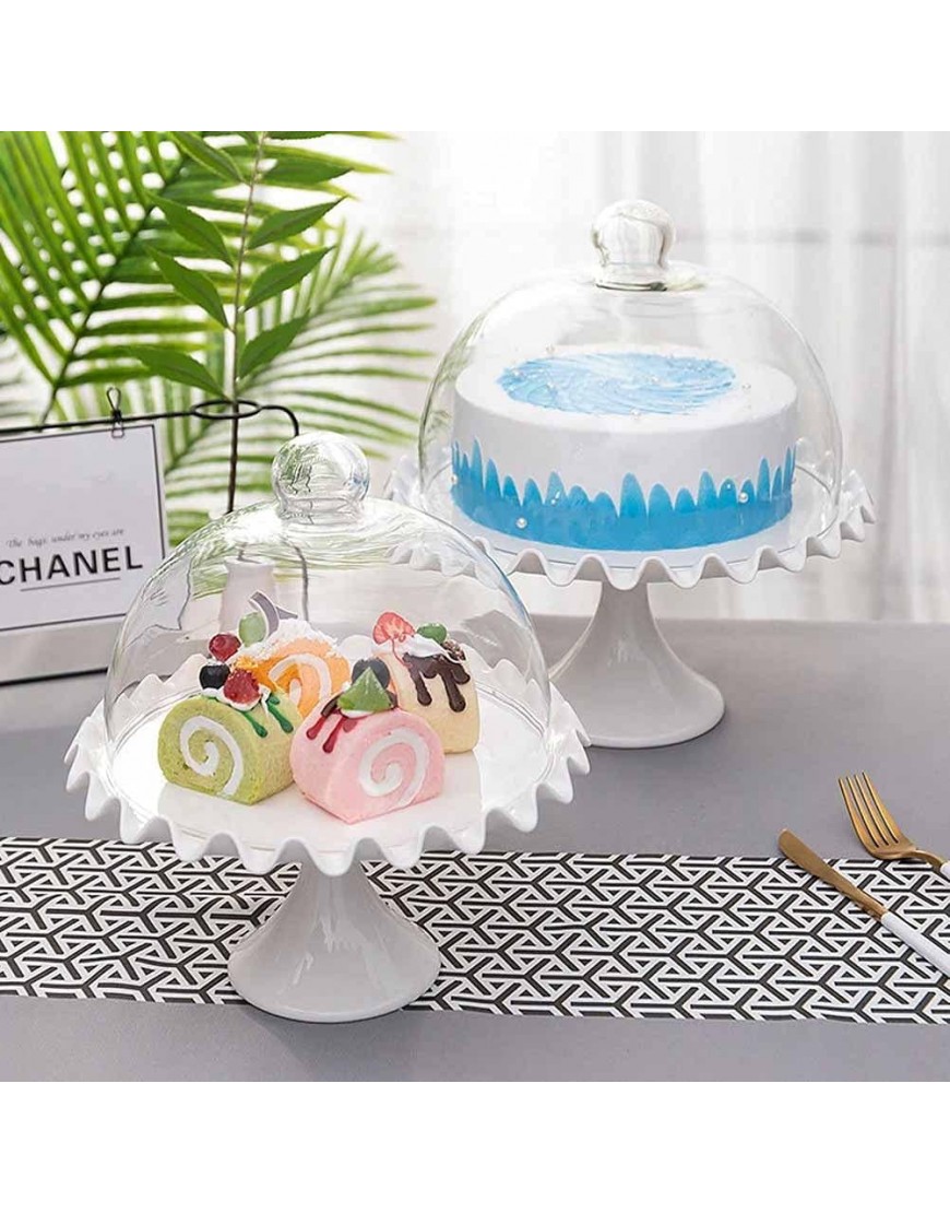 FMOPQ 1 Set Transparent Cake Glass Cover Tray Kit Cake Display Glass Lid Tray Cake Glass Inventory Pastry Bread Cover Dust Proof Color : A A - BMSJQDA6