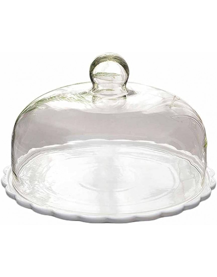 FMOPQ 1 Set Transparent Cake Glass Cover Tray Kit Cake Display Glass Lid Tray Cake Glass Inventory Pastry Bread Cover Dust Proof Color : A B - BWXRU435