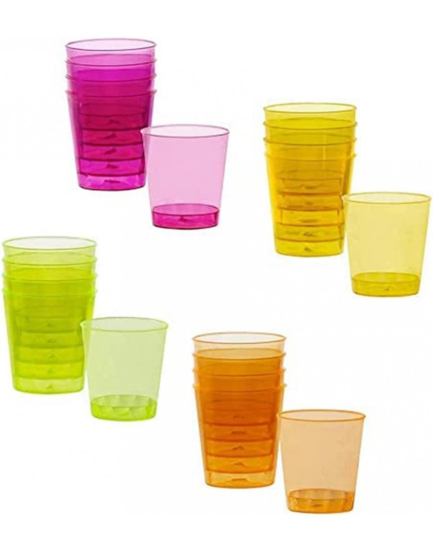 Boland-BOL31055 Juego vasos de chupito de plástico 4 colores 20 piezas multicolor Talla única Ciao Srl BOL31055 - BANER3B9