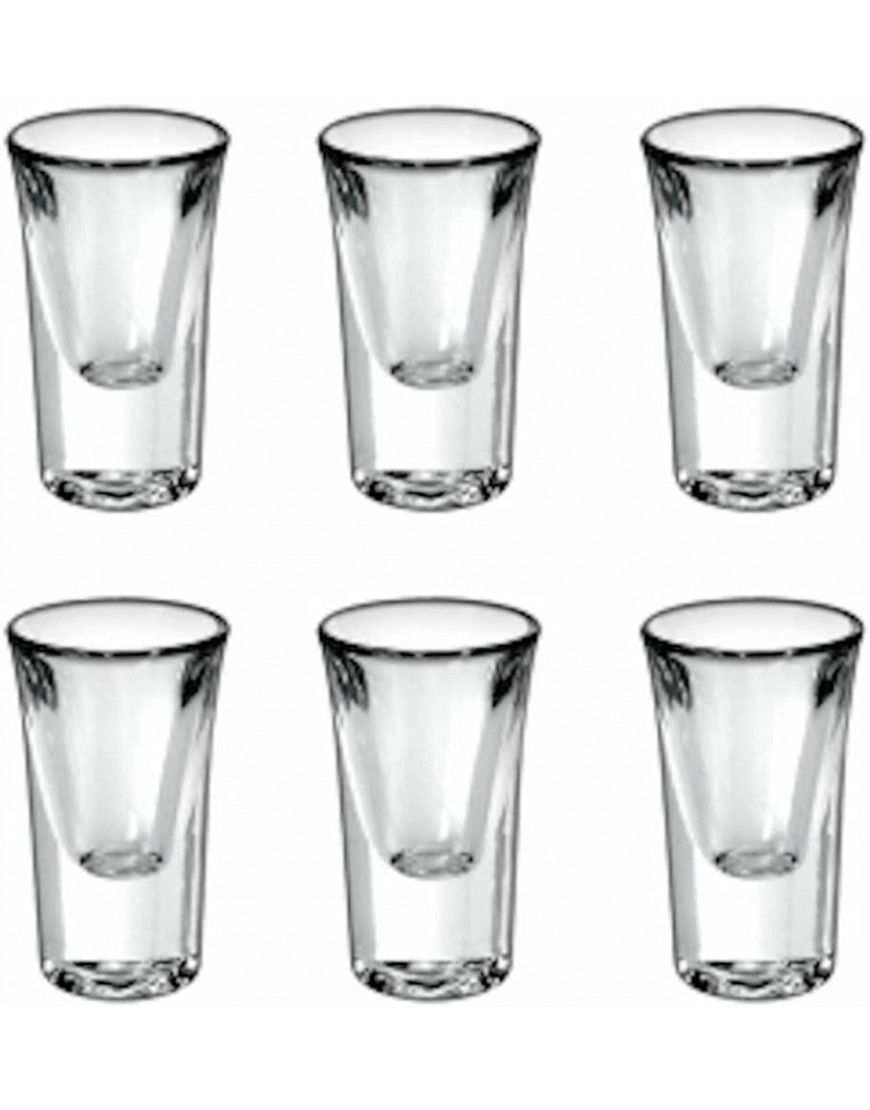 Borgonovo Set 6 vasos chupitojunior de vidrio 35 ml. Pack de 6 recipientes de cristal válido para lavavajillas de 7 cm de diámetro y 4 cm de alto. Caja de 6 unidades de vasitos. - BPUPQ9JE