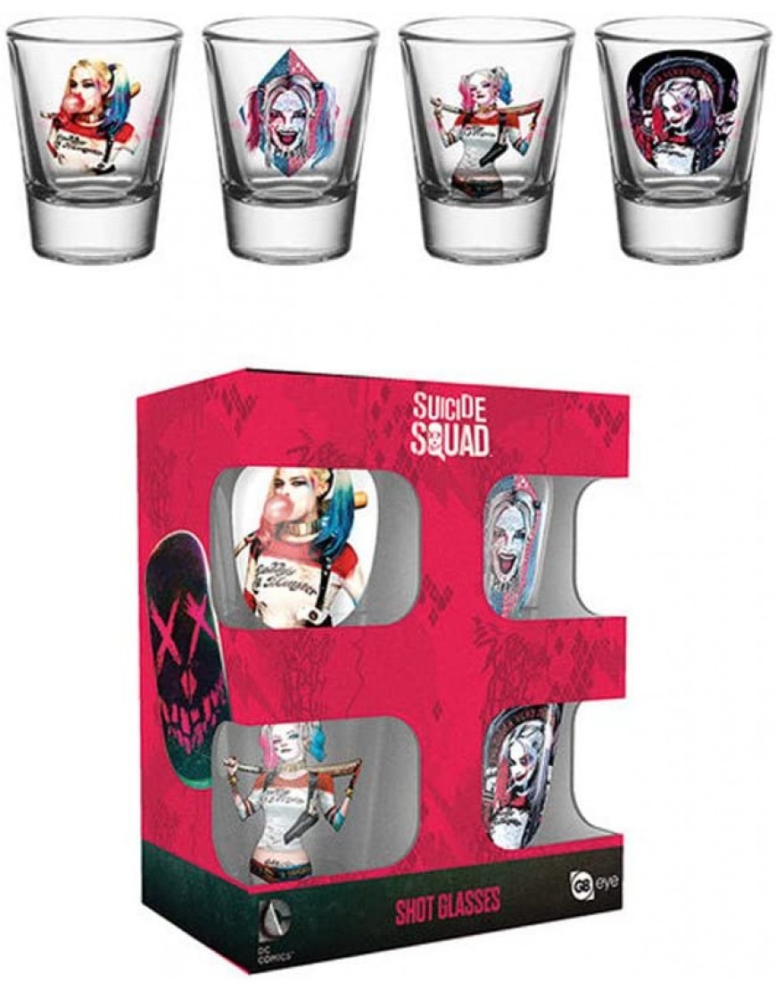 GB Eye LTD Suicide Squad Harley Quinn Mix Pack de Vasos de chupito - BZKXN9HB