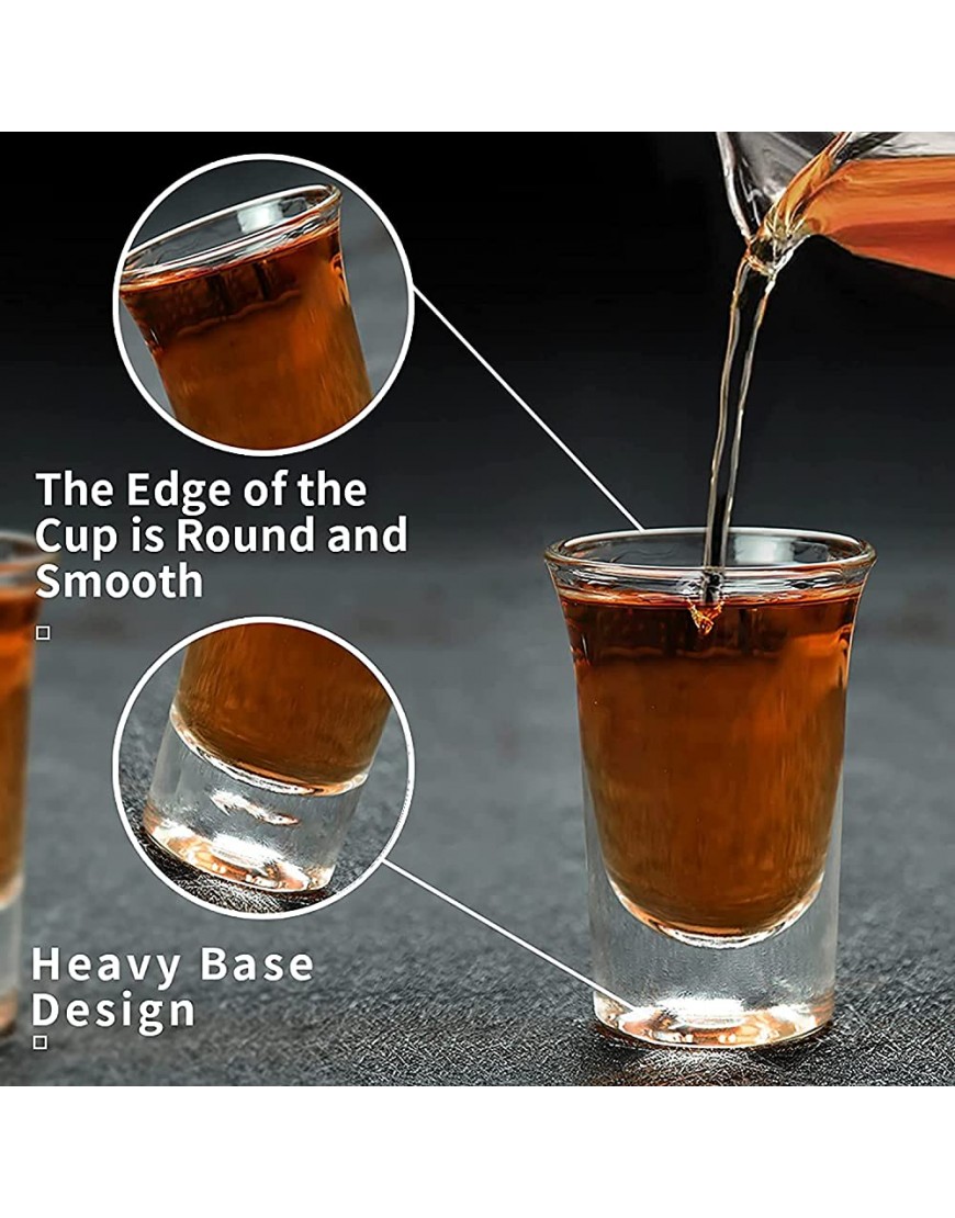 Juego de vasos de chupito de 3 cl soporte y vasos de chupito tabla organizadora para servir bebidas 6 agujeros con cristal transparente 6 unidades para chupitos de licor Tequila whisky brandy - BHOEP52V