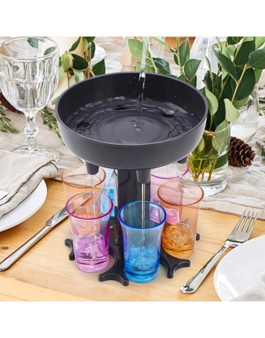 Ohok 6 dispensadores de chupito y soporte dispensador de vasos de vino dispensador de vasos de chupito dispensador para rellenar líquidos para fiestas regalos - BJMXOEWQ
