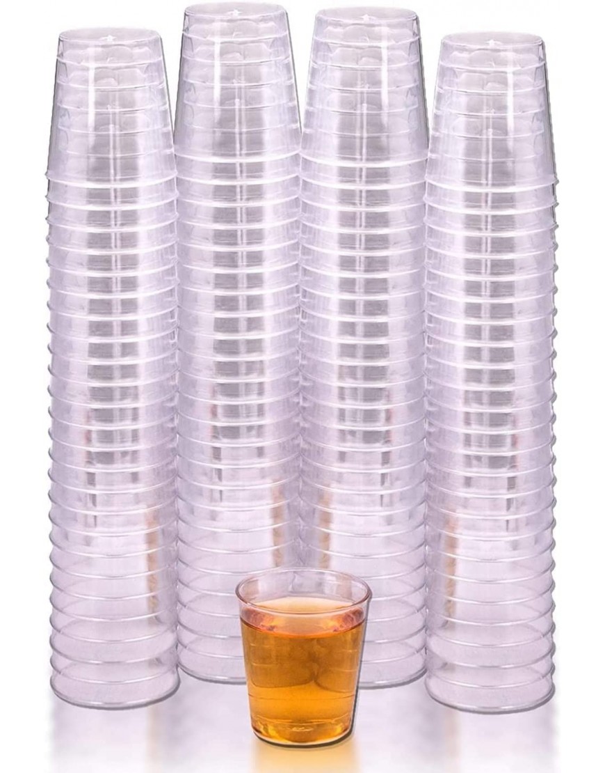 PNW 50 vasos de chupito de plástico transparente de 80 ml 8 cl - BYIFHMVV