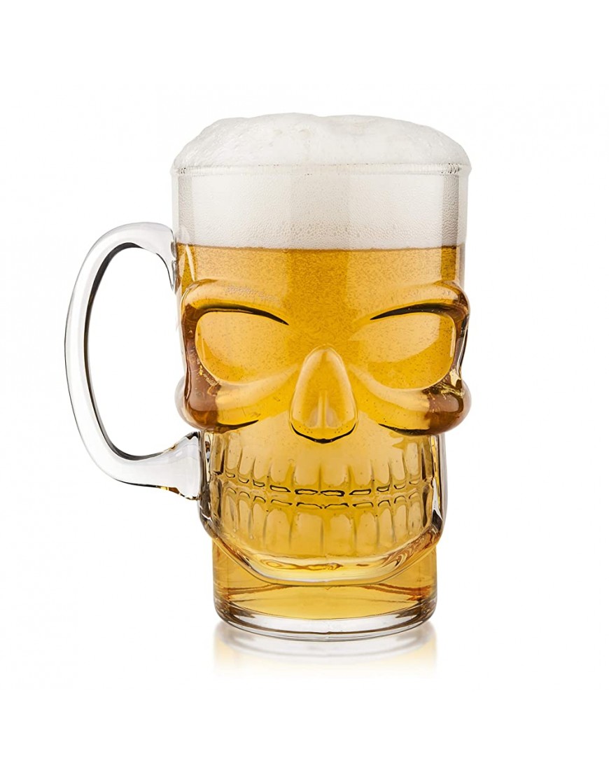 Final Touch FTA1862 Cráneo gótico Cerveza Lager Pint Glass Barware de Halloween - BJANF3A7