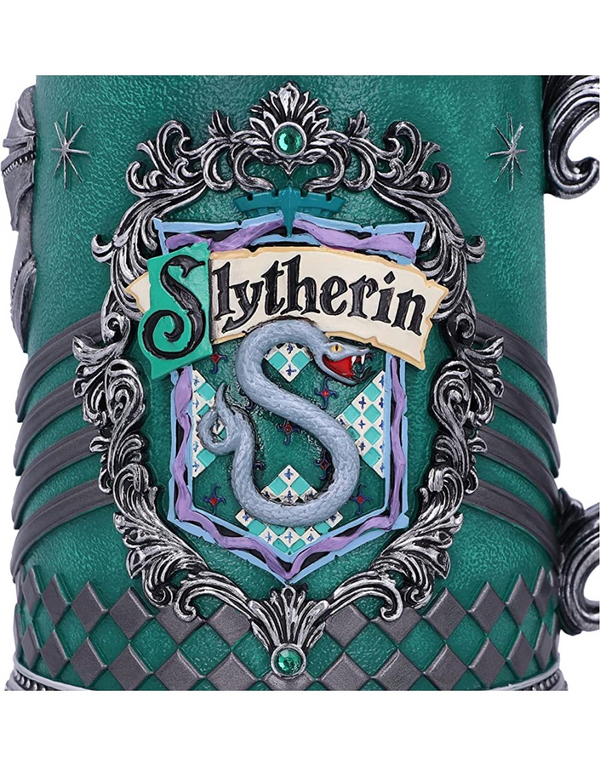 Nemesis Now Harry Potter Slytherin Hogwarts House Collectable Tankard Resina Verde Plata 1.25 picometer - BSESGQK1