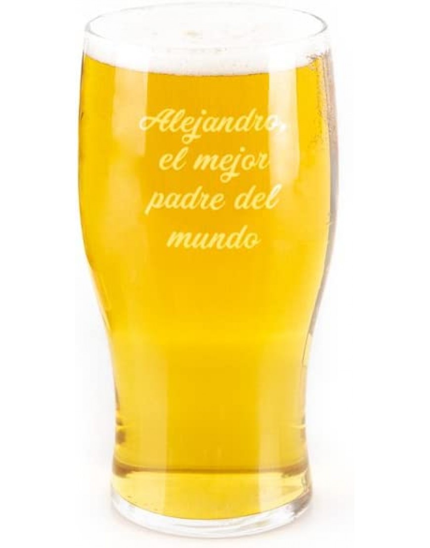 Regalo Original Pinta de Cerveza Tipo Irlandesa de Vidrio grabada con Texto 38cl. - BGKDYKQA