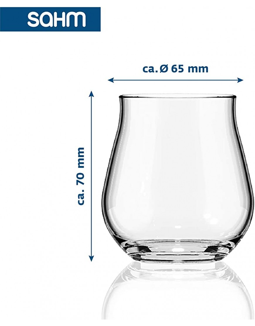 SAHM Vasos Cristal de 140ml | Copas de Cerveza | 6 Unidades | Vaso Cerveza apto para lavavajillas | Ideal para Degustación Cervezas | Copa Cerveza - BPUGP62K