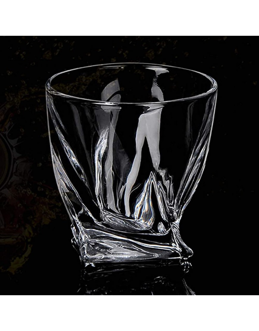 1 vaso de cristal para whisky sin plomo 300 ml regalo para hombres y mujeres perfecto para beber base pesada y diseño único irregular - BMJXS76K