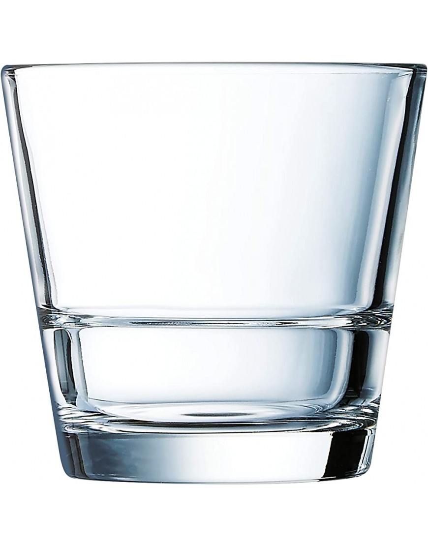 Arcoroc Stack Up Vasos Largos Glass sin línea indicadora 83 mm 6 Unidades Whisky 210ml - BCGPE3HW