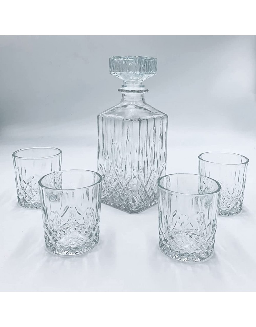Jarra de whisky con 4 vasos – Juego de 5 piezas - BRGOSQV7