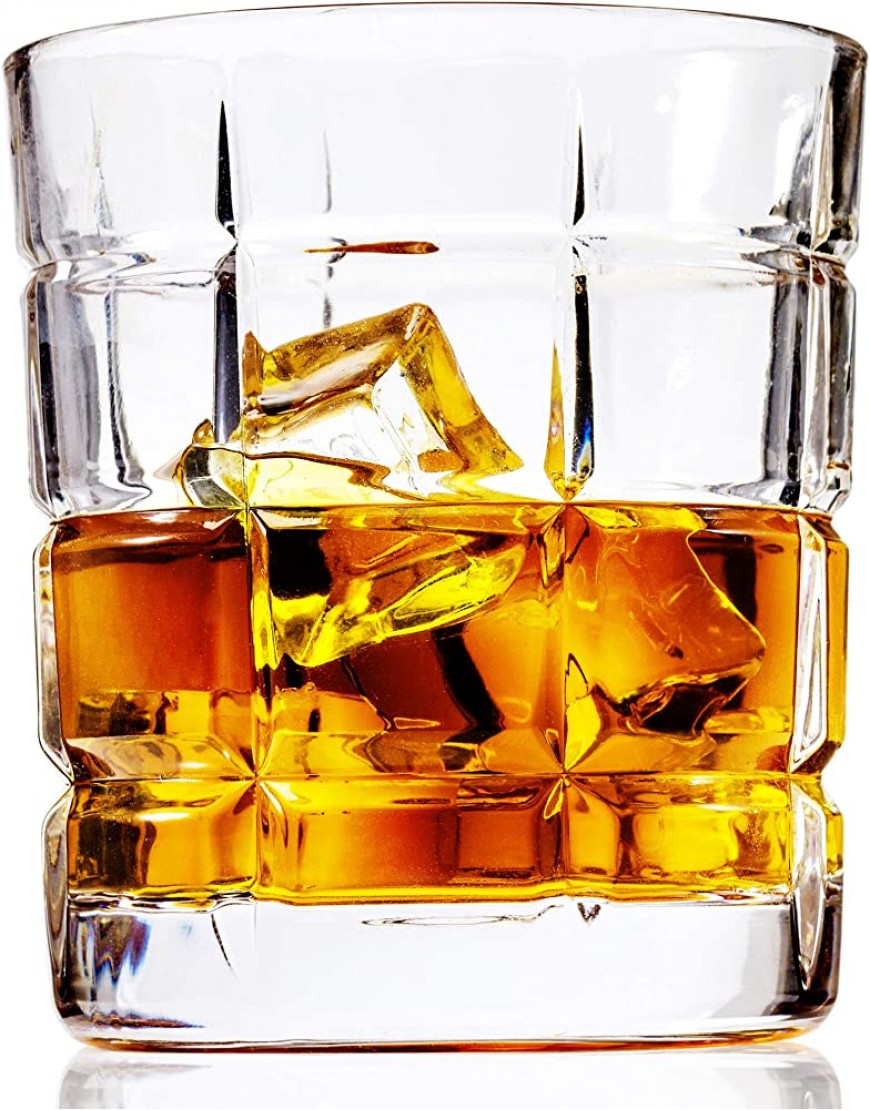 LANFULA Vaso de Whisky Vasos de Whiskey Cristal Sin Plomo 300 ml Regalo Fara Los Amantes del Whisky 4 Piezas - BKSJT29J