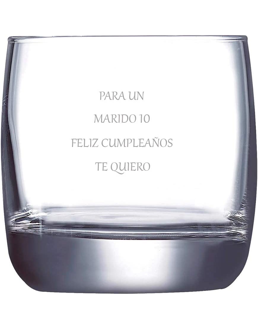 Regalo para Hombres Personalizable: Vaso de Whisky Grabado con el Texto Que tú Quieras Vaso de Whisky con Texto - BUWXVBMD