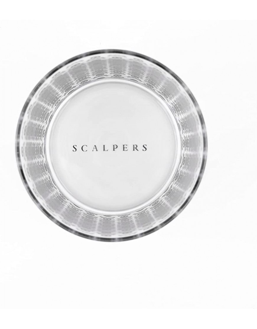 SCALPERS HOME | Vasos de Cristal Transparente | Juego de 4 Vasos de Mesa con Capacidad de 350 ml | Fabricados en Cristal | Diseño con Calaveras Múltiples de Scalpers - BAMKXEE9