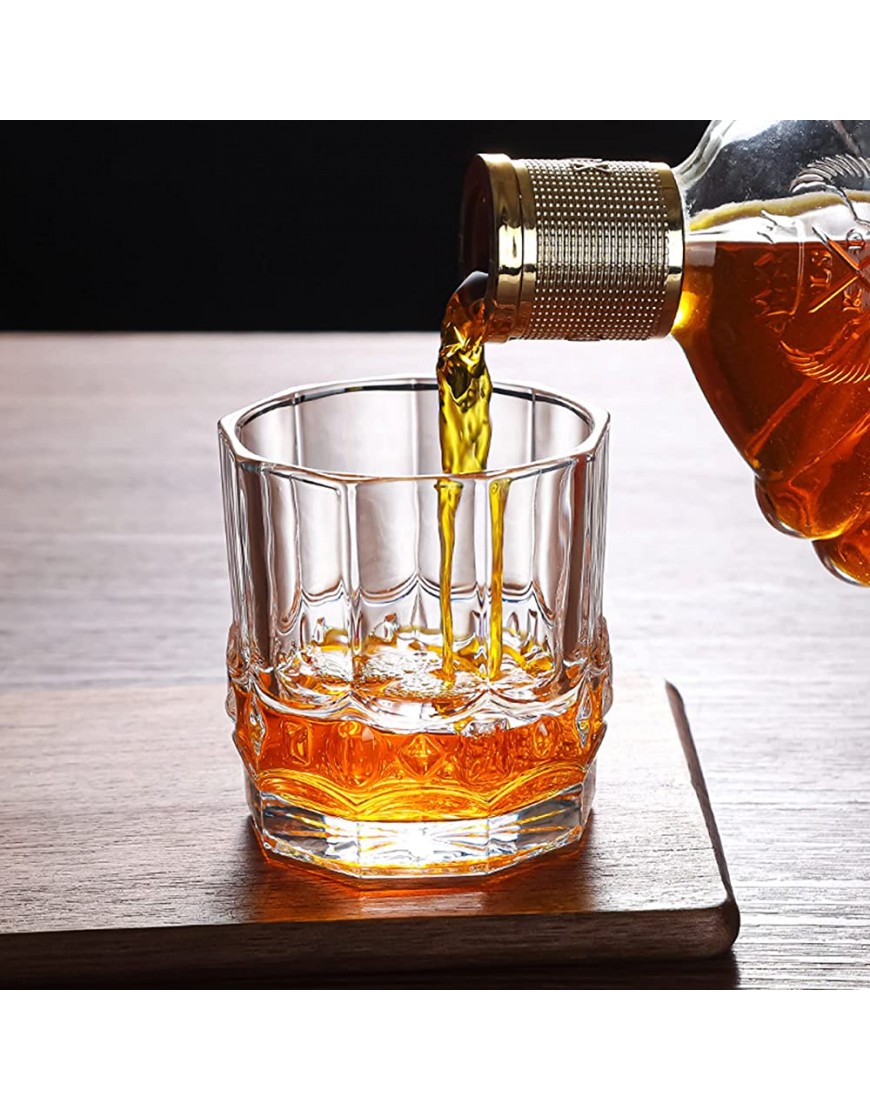 Vasos de Whisky Cristal 300 ML Juego de Regalo de Vasos de Whisky Sin Plomo Whisky Tumblers Antiguo con Paquete Lujo para Whisky Escocés Bourbon Scotch Martini Coñac Cóctel 2 Pcs - BZBUTB54