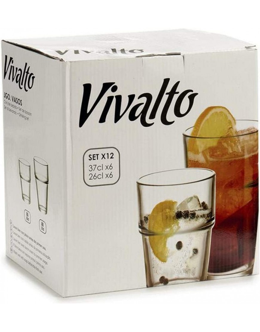 Vivalto S3602025 Set de Vasos 12 Piezas - BUWEZQKE